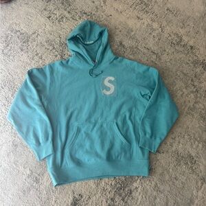 Supreme light Aqua Swarovski S Hoodie size medium